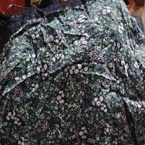 Aerie Blue and Green Patterned Top